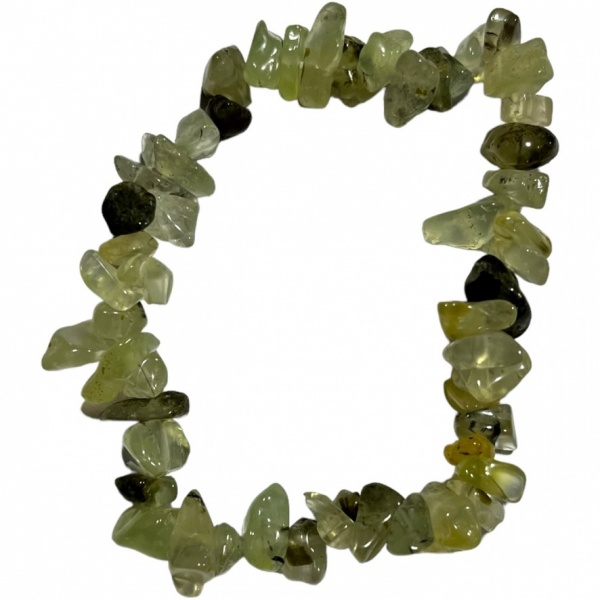 Prehnite with Epidote  - Crystal Chip Bracelet